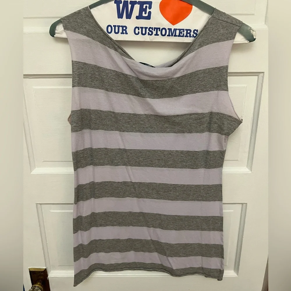 Striped cotton tank - Picture 2 of 3